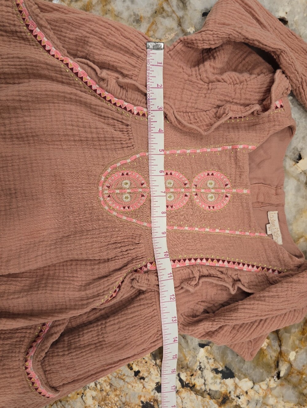 Louse Misha Paris Embridered Dress Paracas Sienna 8 - Picture 7 of 8